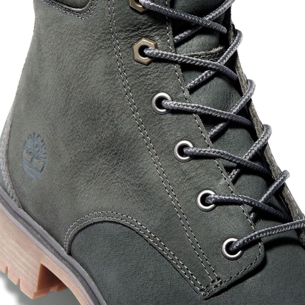 Botas 6-Inch Timberland Argentina Mujer - 6-Inch Jayne Waterproof Cuero - Gris Oscuro - PKLNXG-416